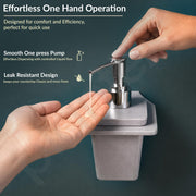 Plantex Liquid Soap Dispenser for Bathroom/Acrylic Shampoo Dispenser/Hand wash Dispense/Bathroom Accessories - Pack of 1 (VIG-137, Grey)