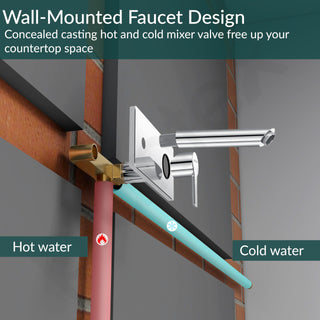 Plantex Pure Brass Basin Mixer Tap Hot and Cold/Tap for Wash Basin with Brass Wall Flange and Teflon Tape-7 Year Warranty by Plantex (BAL-527 -Chrome Finish)