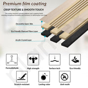 Plantex Louvers Panel for Wall/8 Feet Wall Panels/3D Charcoal Panel for Interior Walls Décor - Pack of 3 Covers - 24 Sq. Ft, Size-1 Feet x 8 Feet (YD-1203)