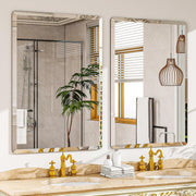 Plantex Unframed Unframed Mirror for Bedroom/Bathroom/Dressing Room/Living Room/Entryway/Wall - Rectangle Shape (18 X 24 Inch)