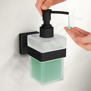 Plantex Stainless Steel Liquid Soap Dispenser for Bathroom/Liquid Shampoo Dispenser/Hand wash Dispenser/Bathroom Accessories - Aqua (Black)