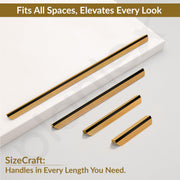 Plantex Cabinet Handle/Kitchen Cabinet Door Handle/Wardrobe/600 mm Cupboard Handle/Door Pull-Push Handle for Home/Office - Pack of 2 (Gold)