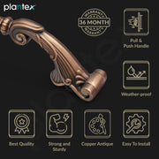 Plantex Door Handle/14 Inch Aluminium Main Door Handle/Pull-Push Doorhandle - (Pack of 2, Copper Antique)
