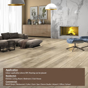 Plantex SPC Tiles for Floors/Interlocking Sound Insulated Floor Tiles/Click N Lock Wooden Flooring for Bedroom/Kitchen-30 Square Feet/10 Tiles,Etherial Horizon-DIY Installation(Water&Fire Resistant)