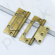 Plantex Stainless Steel Butterfly Hinges for Door/4 Inch x 14 Gauge Hinge/2.5 mm Door Hinge for Home/Office/Hotel/Non-Mortise Hinges - Pack of 24 (Brass Antique)