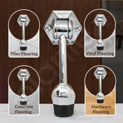 Plantex Door Stopper for Main Door/5-Inch Stopper with Rubber Grip/Stoppers for Wooden Door/Stops for Door â€“ Pack of 1 (Chrome)