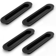 Plantex Sliding Door Handle/Concealed Handle for Sliding Door/160mm Concealed Handle for Wardrobe/Kitchen Cabinet - Pack of 4 (Black)