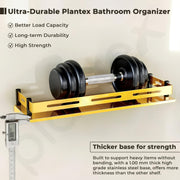 Plantex Shelf for Bathroom/Stainless Steel Shelf/Multipurose Shelf for Bathroom/Bathroom Accessoriece - (15 x 5 Inch, PVD Gold)