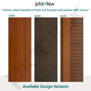 Plantex WPC Doors for Home (25 mm - Thickness)/Waterproof Bathroom Door/2.25x6.5 Feet Wooden Finished Door for Office/Balcony/Kitchen, Density-550 (27x78 inch,19.5 kg- Ember Pattern)