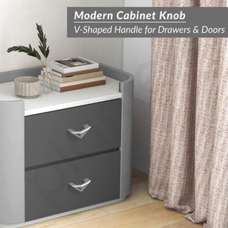 Plantex Knobs for Drawer/Triangle Knobs for Cabinets/Drawer Handle/Pull-Push Knob for Kitchen/Bedroom Cabinet - Pack of 4 (Satin)