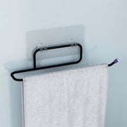 Plantex Self Adhesive Napkin Holder for wash Basin Hand Towel Holder/Towel Hanger for Bathroom Accessories Ã¢â‚¬â€œ Pack of 1 (Black)
