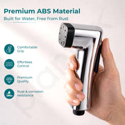 Plantex Health Faucet Gun Only/ABS Plastic Jet Spray for Bathroom/Hand Gun/Health Faucet Gun- Pack of 1 (Chrome & Black)