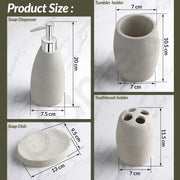 Plantex Polyresin  Bathroom Accessories Set Soap Dispenser/Toothbrush Holder/Tumbler Holder/Soap Dish - 4 Piece(901)
