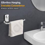Plantex Metro Platinum Stainless Steel Hand Towel Ring/Napkin Hanger for Bathroom/Towel Holder for wash basin/Bathroom Accessories