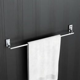 Plantex Towel Rod for Bathroom/Pure Brass Towel Hanger/24in Towel Holder/Bathroom Accessories - Pack of 1 (APS-RTO-01, Chrome)