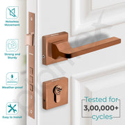 Plantex Main Door Lock for Home/Mortise Door Lock/Main Door Lock Set/Mortice Lock for Door with 3 Years of Warranty (605-PVD Rose Gold)