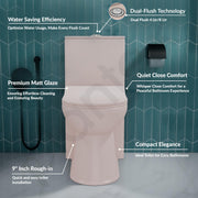 Plantex Platinum Ceramic Rimless Western Commode/Washdown Western Toilet/One Piece Western Commode with Soft Close Toilet Seat Cover - S Trap Outlet (Peach)