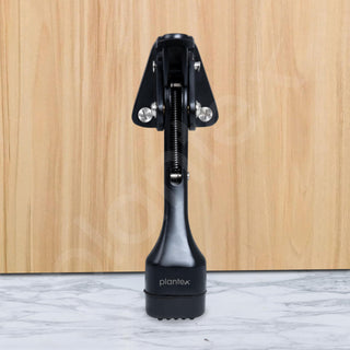 Plantex Door Stopper for Home - Hydraulic/Gate Stopper - Touch Adjustable Height & Rubber Grip - Set of 10 (186-Black)