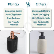 Plantex Ceramic Bathroom Set - Soap Holder for Bathroom/Liquid Soap Dispenser/Tumbler Holder/Toothbrush Holder - 3 Pcs Set