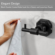 Plantex 304 Grade Stainless Steel Robe Hook/Cloth Holder/Towel Hanger/Bathroom Accessories - Nipron (Black)