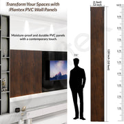 Plantex Louvers Panel/3d PVC Wall Panel for Interior Walls DÃ©cor/Eco-Friendly Fluted Panels for Walls - Pack of 3,Covers - 30 Sq. Ft (Espresso Brown-12 Inch x 10 Ft)