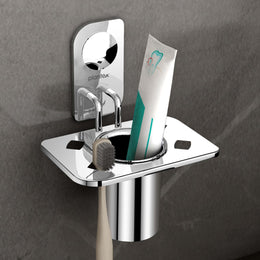 Plantex Stainless Steel Tooth Brush Holder/Tumbler Holder/Bathroom Accessories - (Dream - Chrome)