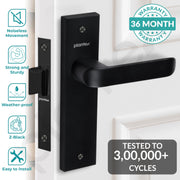 Plantex Heavy Duty Door Lock ÃƒÂ¢Ã¢â€šÂ¬Ã¢â‚¬Å“ Bathroom Door Lock/Mortise 8inch Keyless Plate Handle Set for Home/Bathroom/Store Room/Balcony/Office with Baby Latch (8110, Z-Black)