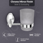 Plantex Tumbler Holder for Bathroom/304 Grade Stainless Steel Toothbrush Stand/Bathroom Accessories - Oreva (Chrome)