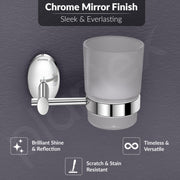 Plantex Tumbler Holder for Bathroom/304 Grade Stainless Steel Toothbrush Stand/Bathroom Accessories - Oreva (Chrome)