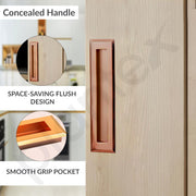Plantex Sliding Door Handle/Concealed Handle for Sliding Door/224mm Concealed Handle for Wardrobe/Kitchen Cabinet - Pack of 1 (Rose Gold)