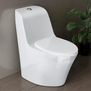 Plantex Imported Ceramic Commode for Toilet/Siphonic Vacuum Jet Flush Western Commode/One Piece Western Toilet with Soft Closing Toilet Seat - S Trap (White)