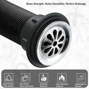 Plantex 6 Inch Waste Coupling for Washbasin/Nylon Thread Body with Brass Head Coupling/Coupling for Sink - Pack of 1 (BH-1116, Chrome)