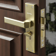 Plantex Stainless Steel Door Lock Handle Set/ 6-Lever Lock Mechanism with 3 Years of Warranty/Mortise Lock with 3 Keys, Brass Lock Body & Cylinder - (DTM-661, Brass Antique)