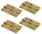 Plantex Heavy Duty Stainless Steel Door Butt Hinges 3 inch x 16 Gauge/1.5 mm Thickness Home/Office/Hotel for Main Door/Wooden/Bedroom/Kitchen/Kabza - Pack of 4 (Brass Antique)