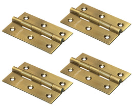 Plantex Heavy Duty Stainless Steel Door Butt Hinges 3 inch x 16 Gauge/1.5 mm Thickness Home/ Office/ Hotel for Main Door/Wooden/Bedroom/Kitchen/Kabza - Pack of 4 (Brass Antique)