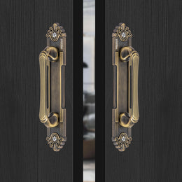 Plantex 8 Inch Heavy Duty Main Door Handle/Pull Push Handle for Main Door Home & Hotel /3 Years Warranty Pack of 2 (294, Brass Antique Finish)