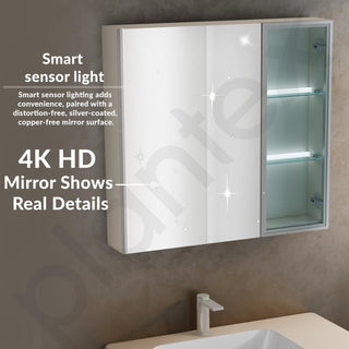 Plantex Wash Basin with Cabinet Full Set/Rectangle Bathroom Vanity/Bathroom Washbasin Cabinet with LED Mirror and Coupling (NZBC-37)