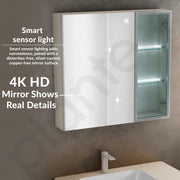 Plantex Wash Basin with Cabinet Full Set/Rectangle Bathroom Vanity/Bathroom Washbasin Cabinet with LED Mirror and Coupling (NZBC-37)