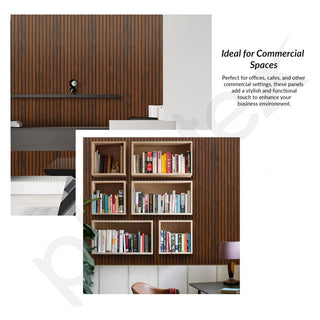 Plantex Wall Panel/PVC Louver Panel for Wall with Size - 12 Inch x 10 Ft/Durable, Lightweight, and Stylish Panels for Office/Hotel/Ideal for Walls & Ceilings - Pack of 1 (Brown, 5034)