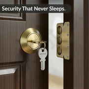 Plantex Heavy Duty Rim Locks for Main Door/Door Lock for Main Door with 4 Keys/Suitable for Inside Opening Wooden Door - Pack of 1 (Brass Antique)