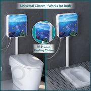 Plantex 3D Printed Flush Tank for Toilet with 7 Ltr Water Capacity/Polypropylene Toilet Flush Tank/Dual Flush Cistern with Air Freshener - Pack of 1