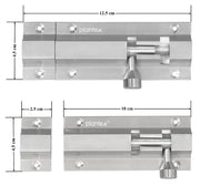 Plantex Stainless Steel 4-inch Tower Bolt/Tower Bolt for Home,Offices Doors and Windows/Tower Bolt for Main Door/Wardrobe Door Latch/Kundi/Chitakini/Door Latch for Windows (Chrome, Pack of 6)