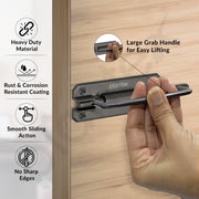Plantex Door Stopper/5 Inch Baby Latch Kadi/Door Latch for Bathroom/Door Lock for Home/Office Doors - Pack of 1 (Satin Black)