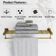Plantex 304 Grade Stainless Steel Bathroom Towel Rack/Towel Hanger Stand/Towel Bar/Bathroom Accessories - Splash (Antique Finish)
