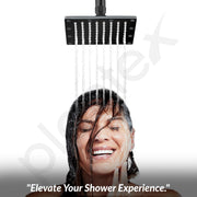 Plantex Stainless Steel Overhead Shower 6 x 6 inch with Water-Saving Technology/High pressure Rain Shower Head without Arm/Bathroom Shower -(Sandwich-PVD Black)