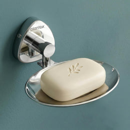 Plantex J4 Stainless Steel Wall Soap Holder for Bathroom/Soap Holder for Kitchen/Soap Stand for Bathroom/Bathroom Accessories (Chrome Finish) Angel