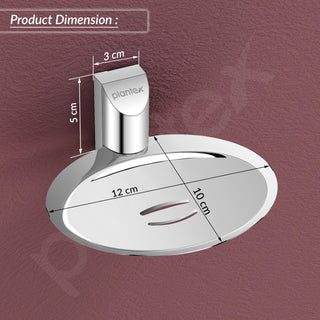 Plantex Smero Pure Brass Soap Holder for Bathroom & Kitchen/Soap Stand/Case/Dish/Bathroom Accessories - Superb (Chrome)