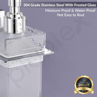 Plantex Liquid Soap Dispenser for Bathroom/304 Grade Stainless Steel Shampoo Dispenser/Handwash Dispenser/Bathroom Accessories - (Chrome)