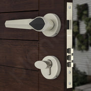 Plantex Heavy Duty Door Lock/Main Door Mortise Lock Handle/Handle Set for Home/Office/Door Accessories - (PT-012, Satin & Black)