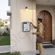 Plantex Wall Mount Letter Box - Suggestion Box/Mail Box/Post Box for Home gate with Secure Key Lock - (Dark Grey) A4 Size